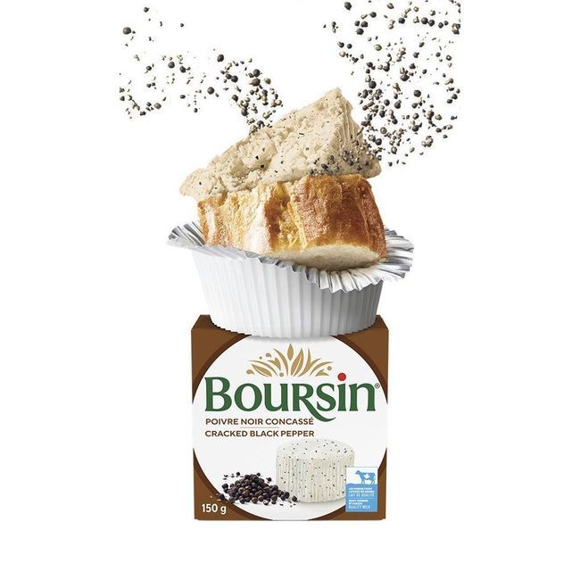 Boursin Fromage Au Poivre Noir Concassé, 150 G -- 6 Par Boîte
