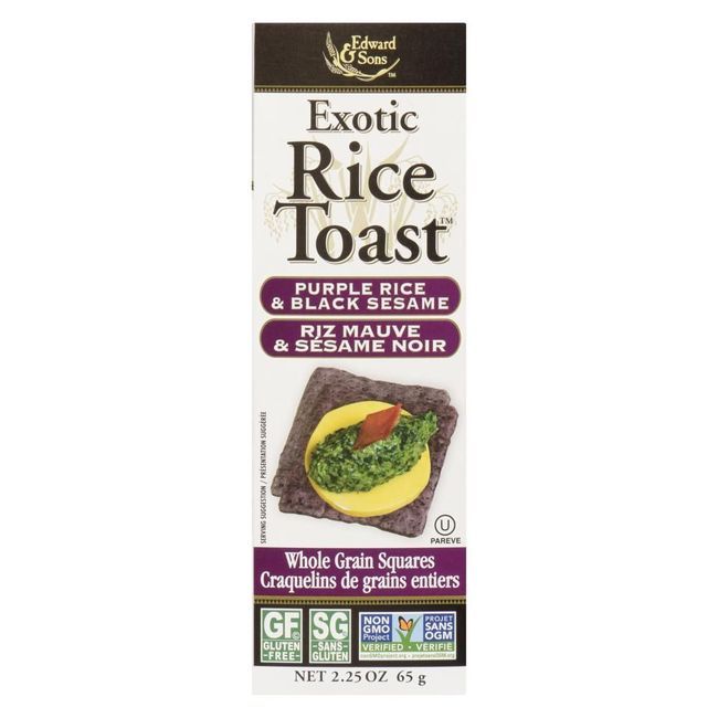 Edward And Sons Craquelins De Grains Entiers Au Pain De Riz Violet Exotique, 2,25 Oz -- 12 Par Boîte