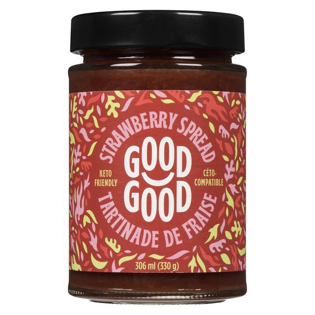 Good Good Tartinade De Fraises Sucrées Adaptée Au Régime Cétogène, 330 G -- 6 Par Boîte
