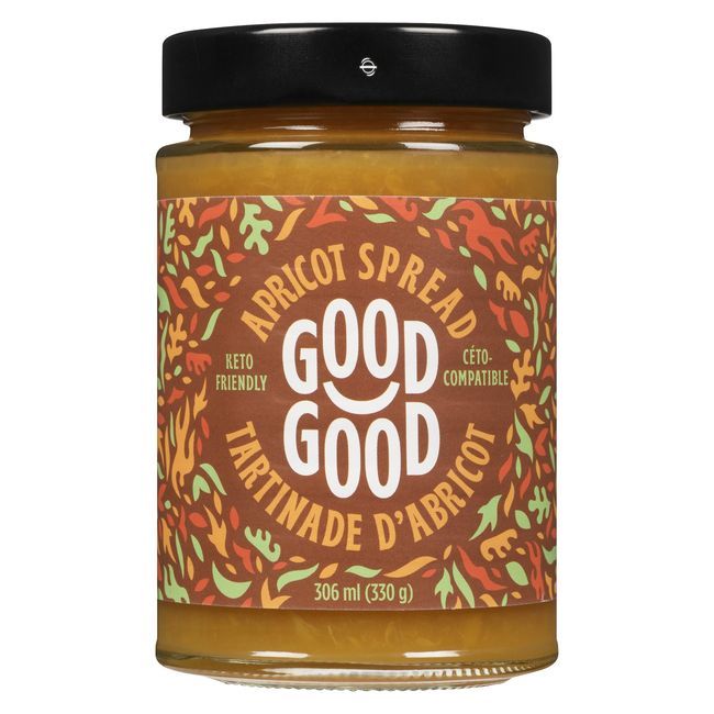 Good Good Tartinade D'abricots Sucrés Adaptée Au Régime Cétogène, 330 G -- 6 Par Boîte
