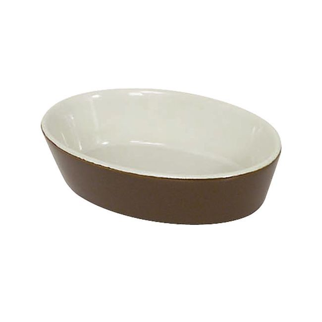 Browne Stoneware Brown Oval Baker, 9 Oz Capacity