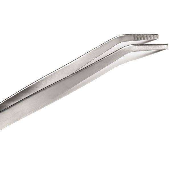 Browne 18/8 Stainless Steel Curved Precision Tong, 8 In