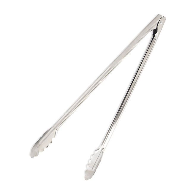 Browne Stainless Steel 1.0 Mm Thickness Satin Finish Utility Tongs, 16 In