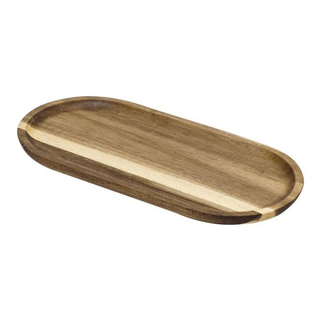Browne Oval Shape Acacia Wood Board, 16 X 8 In