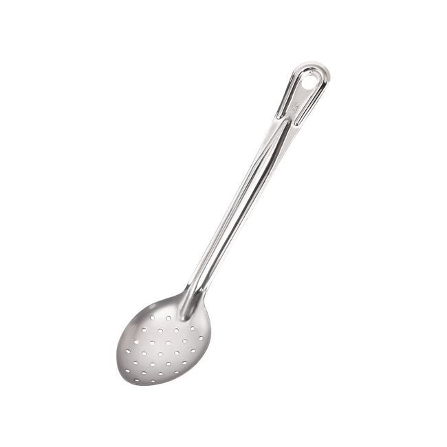 Browne Conventional 1.0 Mm Thickness Stainless Steel Perforated Serving Spoon, 13 In