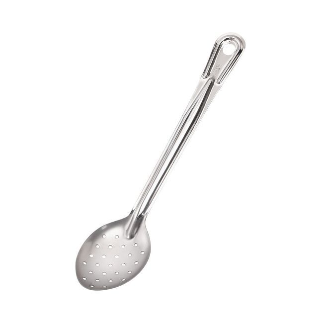 Browne Conventional 1.0 Mm Thickness Stainless Steel Perforated Serving Spoon, 15 In