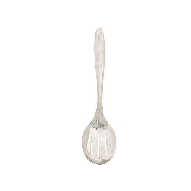 Browne Eclipse 18/8 Stainless Steel Mirror Finish Slotted Spoon, 10 In
