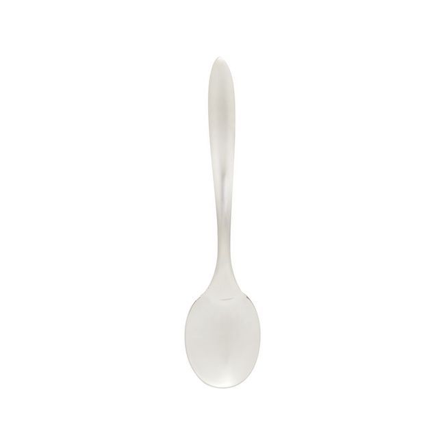 Browne Eclipse 18/8 Stainless Steel Satin Finish Solid Spoon With Brushed Handle, 10 In