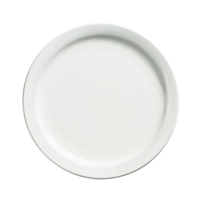 Browne Palm Porcelain White Dinner Plate, 9 In -- 24 Per Case