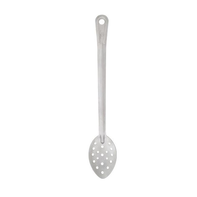 Browne Stainless Steel Heavy Duty Renaissance Curved Perforated Serving Spoons, 13 In