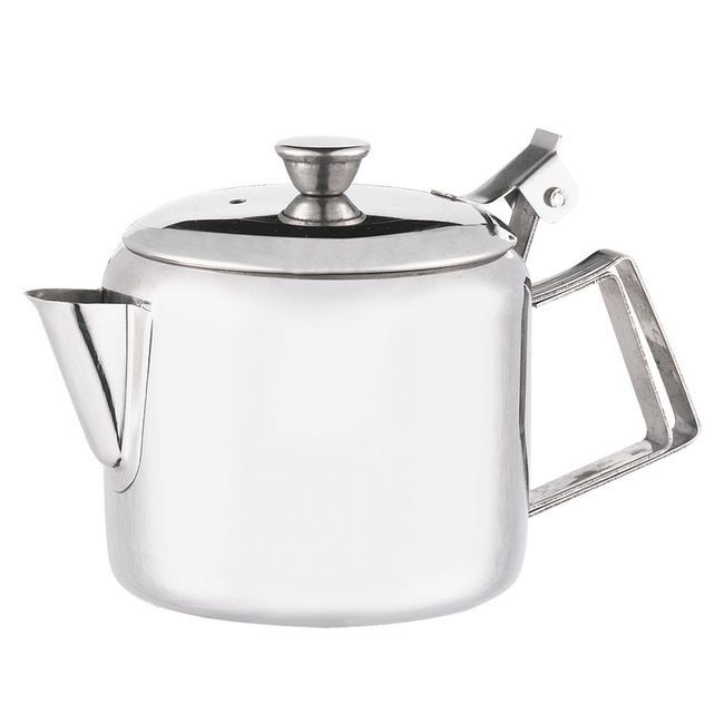 Browne Stainless Steel Economy Teapot, 12 Oz Capacity
