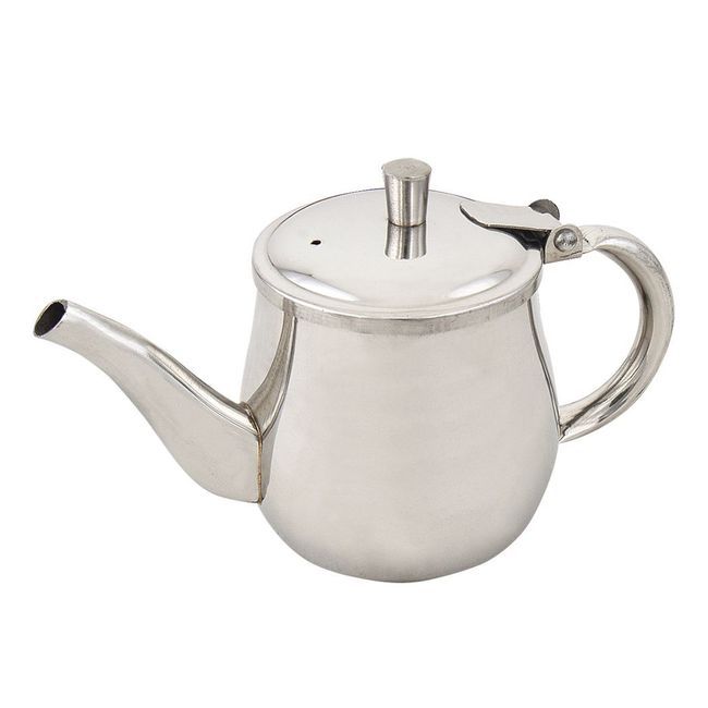 Browne Stainless Steel Gooseneck Teapot, 10 Oz Capacity