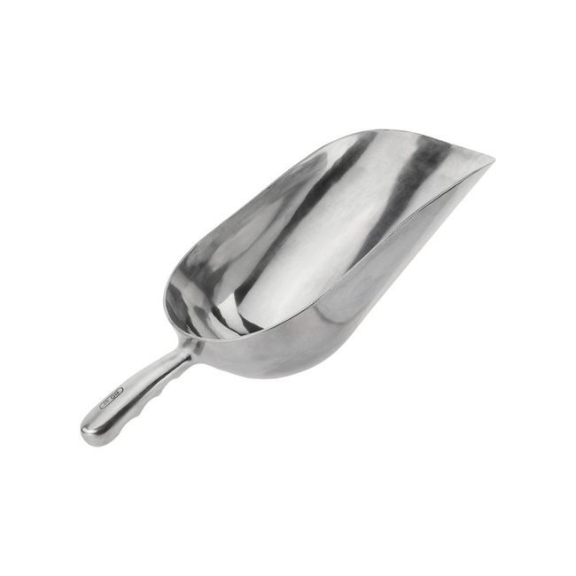 Browne Round Bottom Aluminum Scoop, 38.8 Oz Capacity