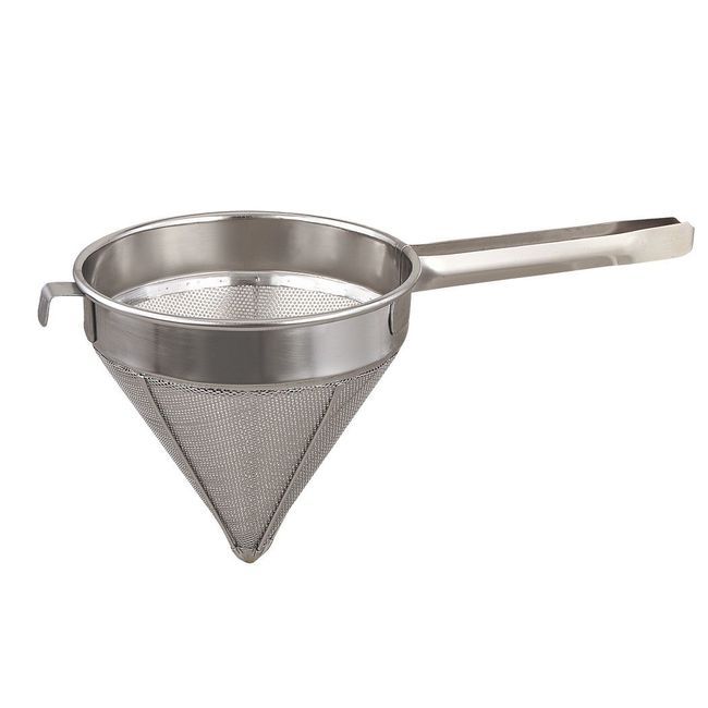 Browne 18/8 Stainless Steel Fine Mesh Soup Strainer, 12 In