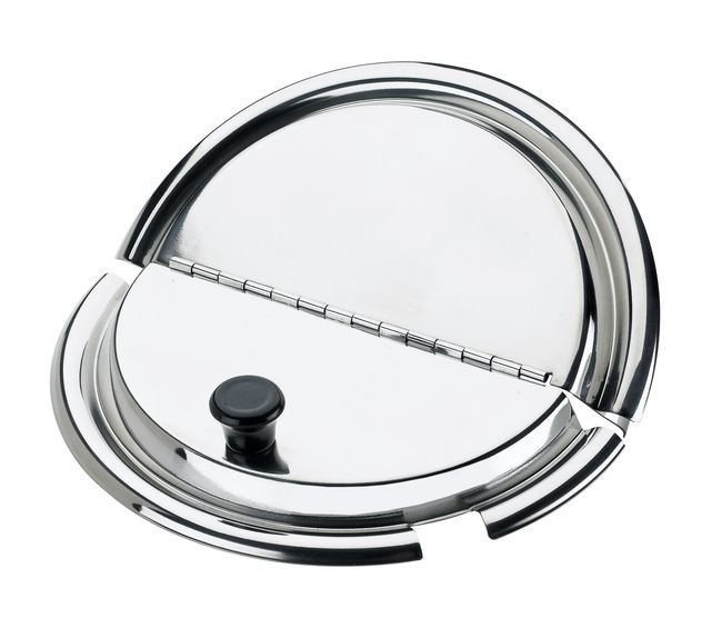 Browne Stainless Steel Hinged And Notched Cover For 11 Qt Vegetable Inset