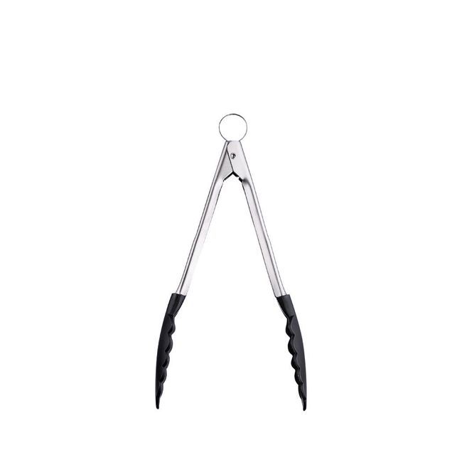 Cuisipro Silicone Black Locking Tong, 9.5 In