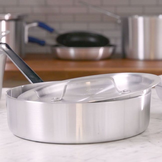Browne Thermalloy Aluminum Saute Pan, 7 Qt Capacity