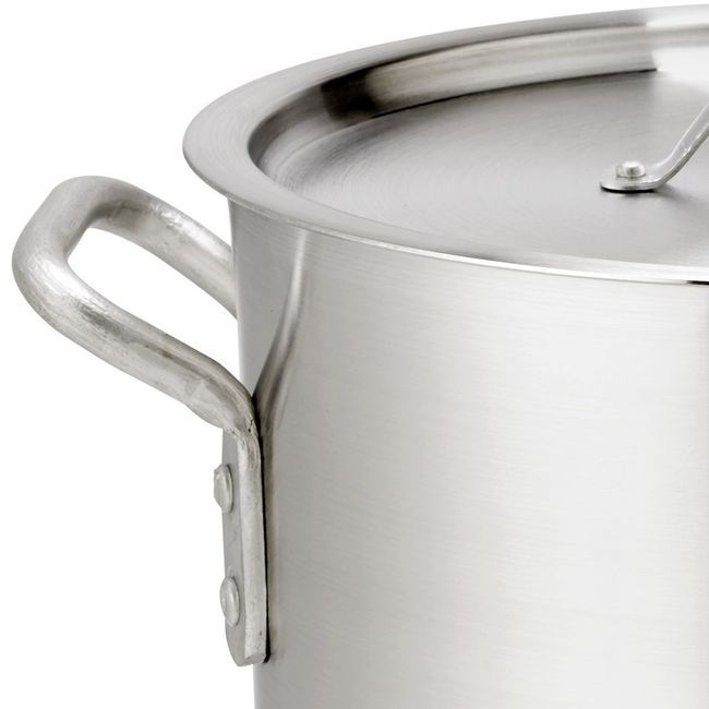 Browne Thermalloy Heavy Weight Aluminum Stock Pot, 32 Qt Capacity