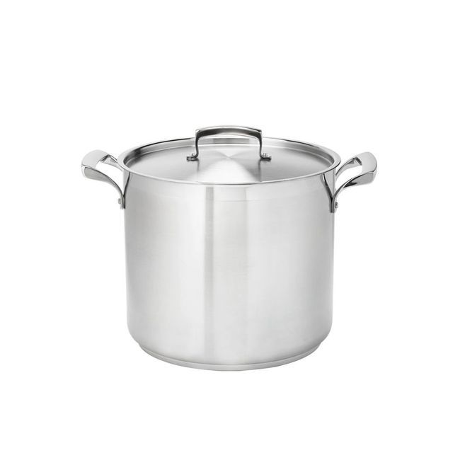 Browne Thermalloy Stainless Steel Deep Stock Pot, 20 Qt Capacity