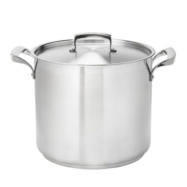 Browne Thermalloy Stainless Steel Deep Stock Pot, 40 Qt Capacity