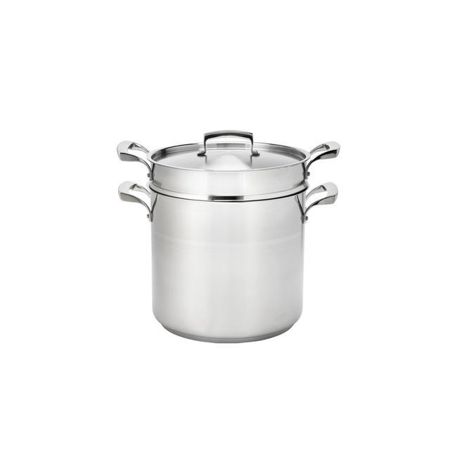Browne Thermalloy Stainless Steel 3 Piece Double Boiler Set, 9 Qt Capacity