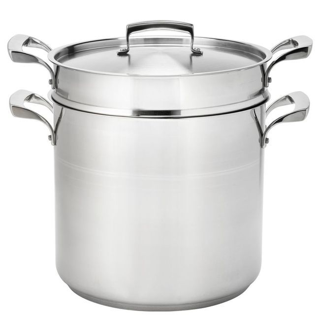 Browne Thermalloy Stainless Steel 3 Piece Double Boiler Set, 20 Qt Capacity