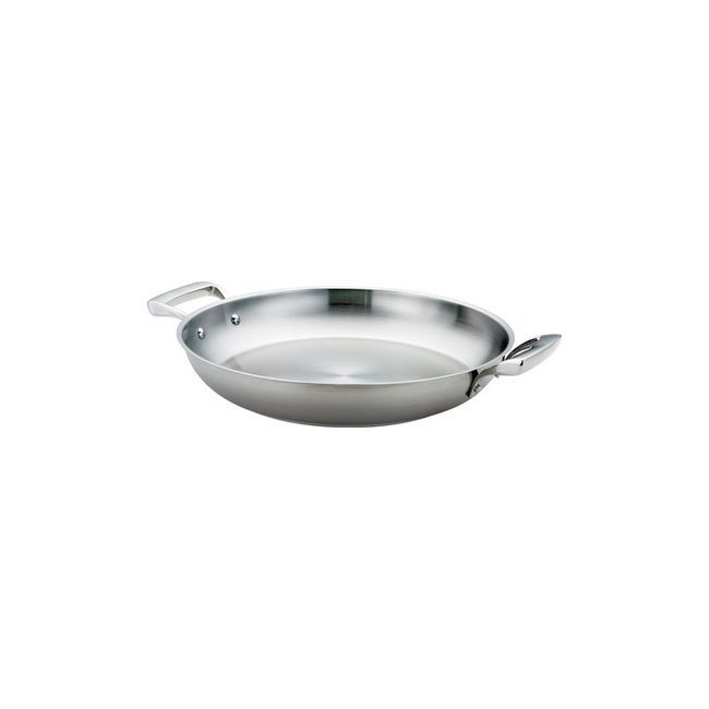 Browne Thermalloy Stainless Steel Paella Pan, 3 Qt Capacity