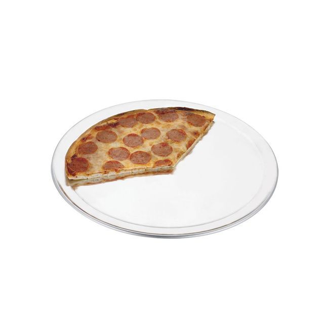 Browne Thermalloy 18 Gauge Aluminum Wide Rim Pizza Pan, 10 In Dia.