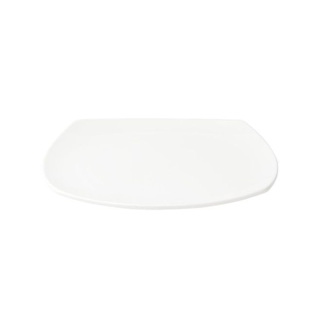 Browne Foundation Porcelain Rounded Square Coupe Plate, 8.5 In -- 24 Per Case
