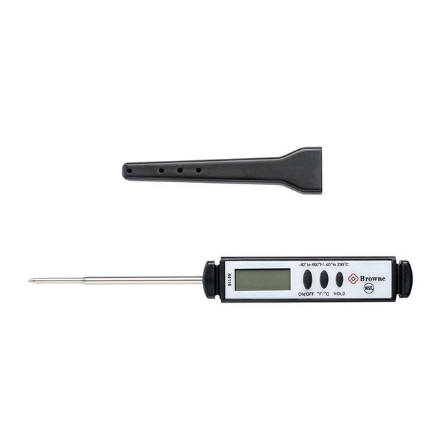Browne -40 To 450 Fahrenheit 2.5 Mm Thin Tip Pocket Thermometer, 2.75 In