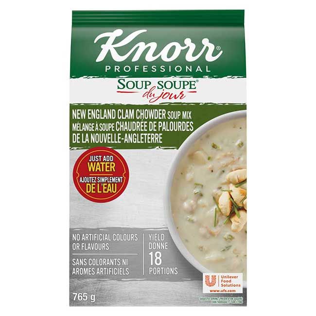 Knorr Professional Soup Du Jour New England Clam Chowder Soup Mix, 765 G