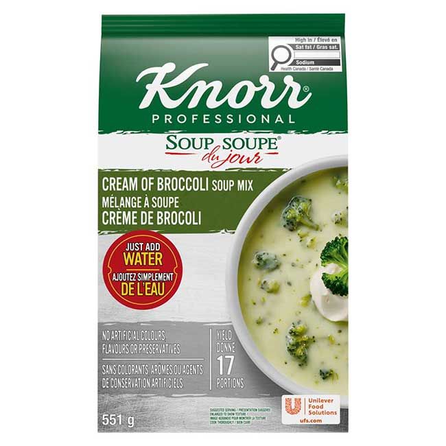 Knorr Professional Soup Du Jour Cream Of Broccoli Soup Mix, 551 G