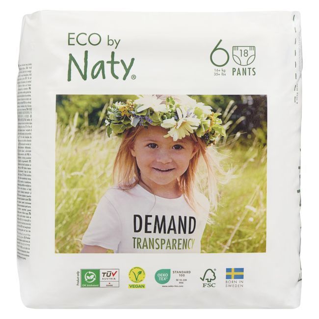 Eco By Naty Size 6 Training Pants, 18 Count -- 4 Per Case
