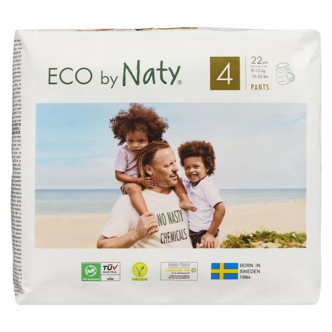 Eco By Naty Size 4 Training Pants, 22 Count -- 4 Per Case