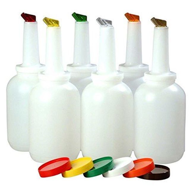 Carlisle Ps801b00 Store N Pour Polyethylene Assorted Drink Mix Pourer, 1 Gal Capacity -- 6 Per Case