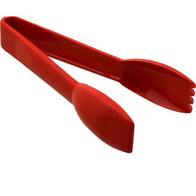 Carlisle 460605 Carly Acetal Red Salad Tong, 6.25 In Length