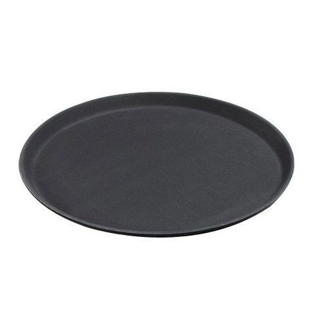 Carlisle 1100gl004 Griplite Polypropylene Round Black Serving Tray, 11 In