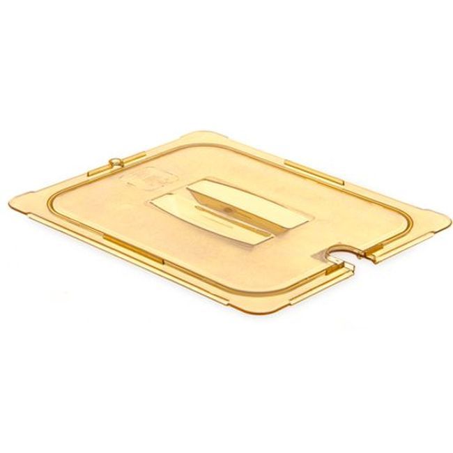 Carlisle 10431u13 Storplus High Heat Plastic Amber Half Size Handled Universal Food Pan Lid Only -- 6 Per Case