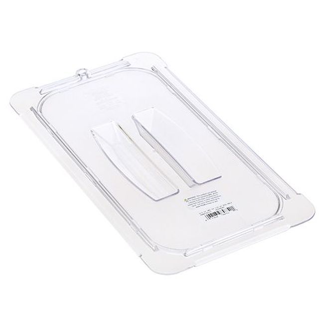 Carlisle 10230u07 Storplus Clear Polycarbonate Handled Universal Half Size Pan Cover Only