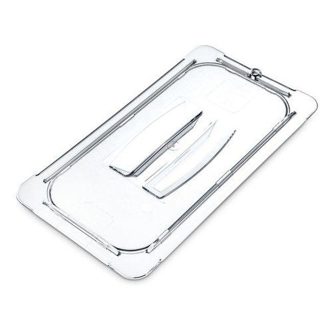 Carlisle 10270u07 Storplus Clear Polycarbonate Handled Universal Third Size Pan Cover Only