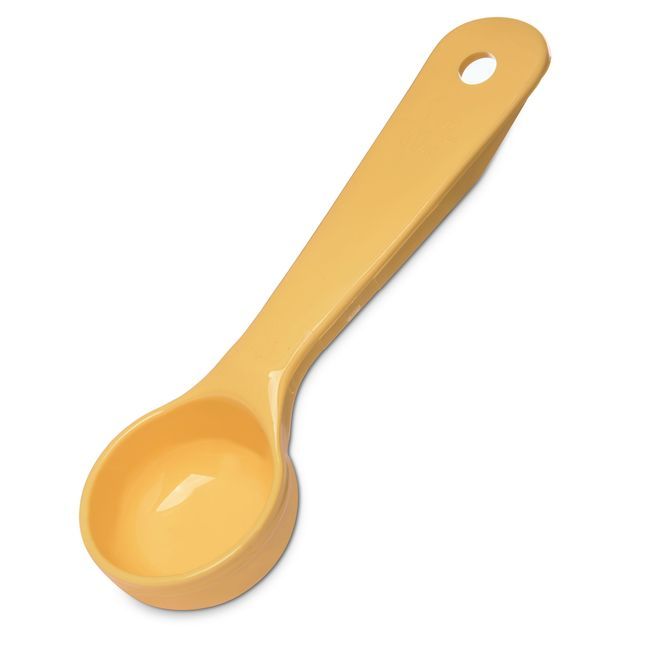 Carlisle 492104 Measure Miser Yellow Solid Short Handle Portion Control Ladle, 1 Oz Capacity