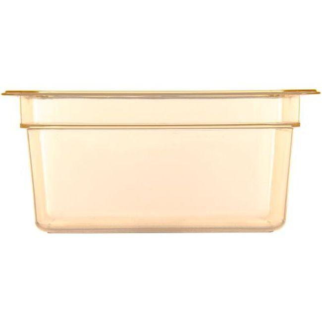 Carlisle 10422b13 Storplus High Heat Plastic Amber Half Size Food Pan, 6 In Deep