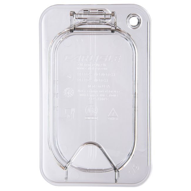 Carlisle 10339z07 Storplus Ez Acces Clear Polycarbonate Ninth Size Hinged Notched Universal Food Pan Cover Only