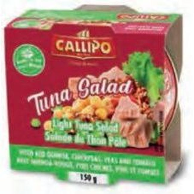 Callipo Light Tuna Salad With Quinoa Chickpeas Peas And Tomato, 150 G -- 12 Per Case