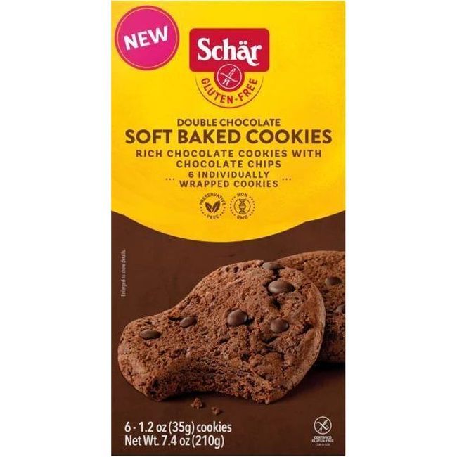 Dr. Schar Biscuits Double Chocolat Sans Gluten, 210 G -- 6 Par Boîte
