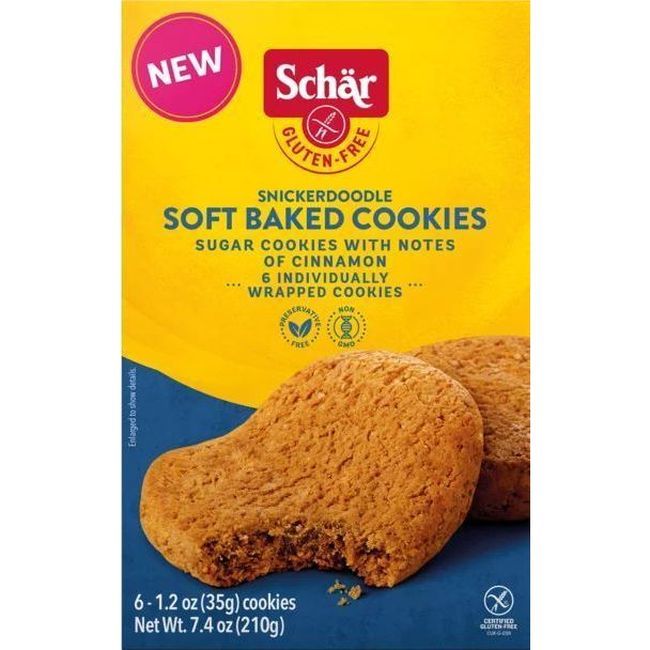 Dr. Schar Biscuits Moelleux Snickerdoodle, 210 G -- 6 Par Boîte