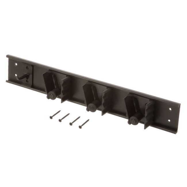 Carlisle 4073100 Roll N Grip Abs Black Mop And Broom Holder, 18 In Length