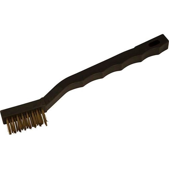 Carlisle 4127000 Flo-pac Polypropylene Black Utility Brush With Brass Bristles, 7 In Long