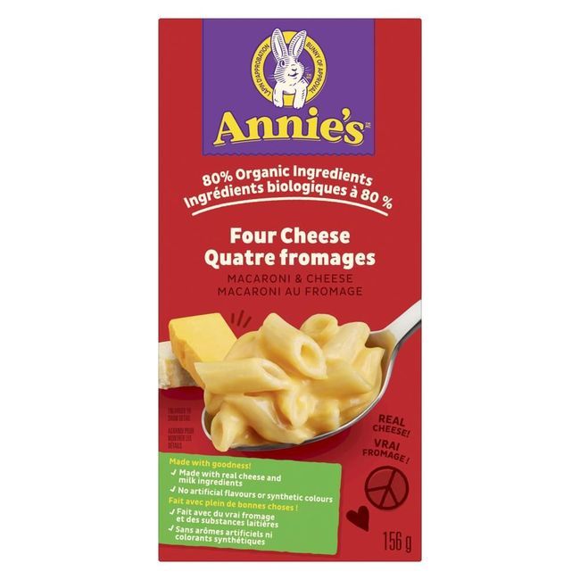 Annie's Macaroni Au Fromage Biologique Aux Quatre Fromages, 156 G -- 12 Par Boîte
