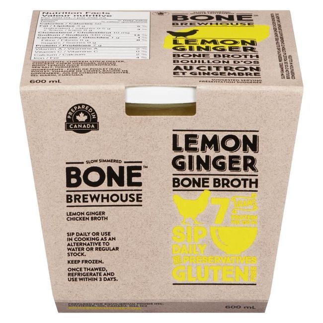 Bone Brewhouse Bouillon D'os De Poulet Au Citron Et Au Gingembre, 600 Ml -- 6 Par Boîte